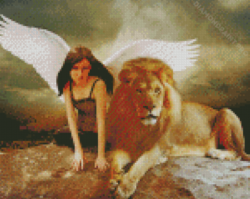 Angel And Lion Diamond Painting