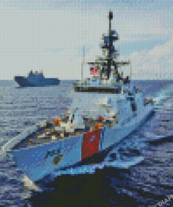 Armed Force United States Coast Guard In The Ocean Diamond Painting