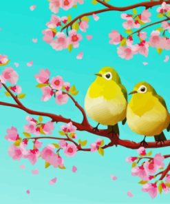Blossom And Birds Diamond Painting