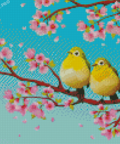 Blossom And Birds Diamond Painting