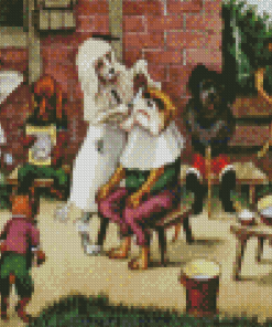 Dogs At The Barber Diamond Painting