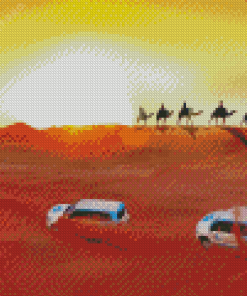 Dubai Desert At Sunset Diamond Painting