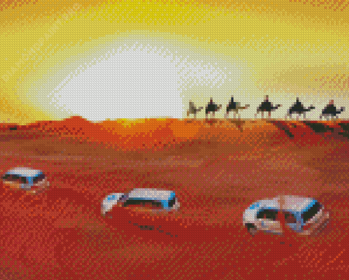 Dubai Desert At Sunset Diamond Painting