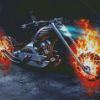 Ghost Rider Motorcycle Rider Diamond Painting