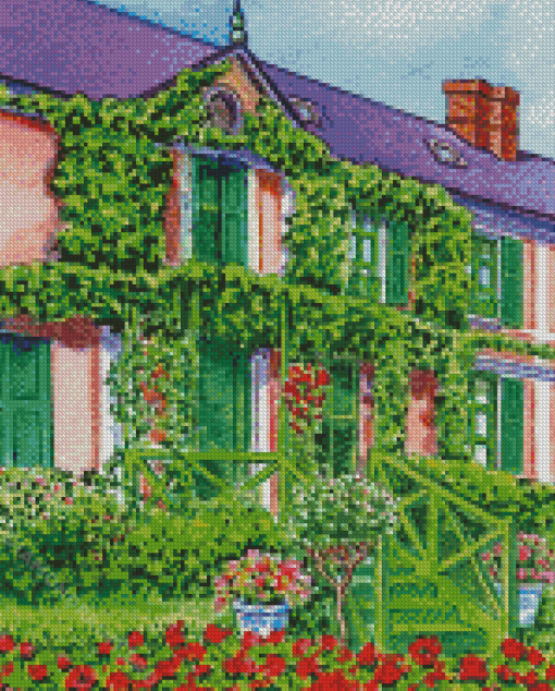 Giverny Monet House Art Diamond Painting