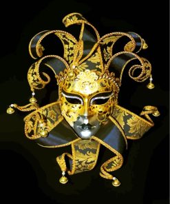 Golden Venetian Mask Diamond Painting