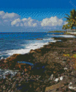 Kailua Kona Beach In Hawaii Diamond Painting