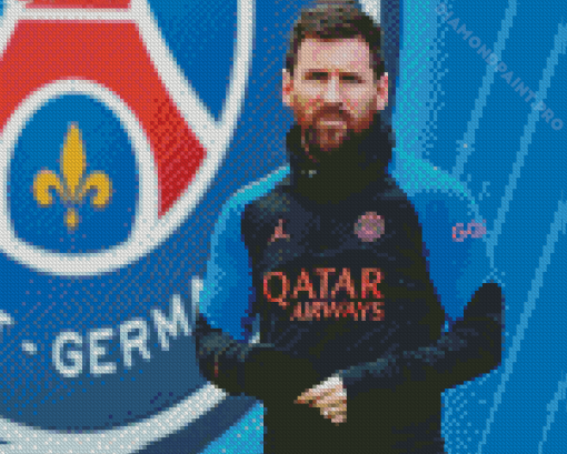 Messi PSG Diamond Painting