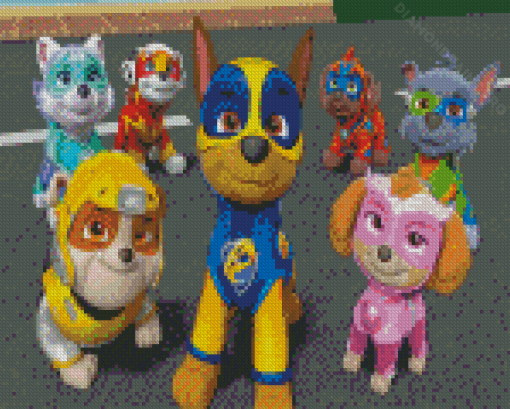 Mighty Pups Characters Diamond Painting