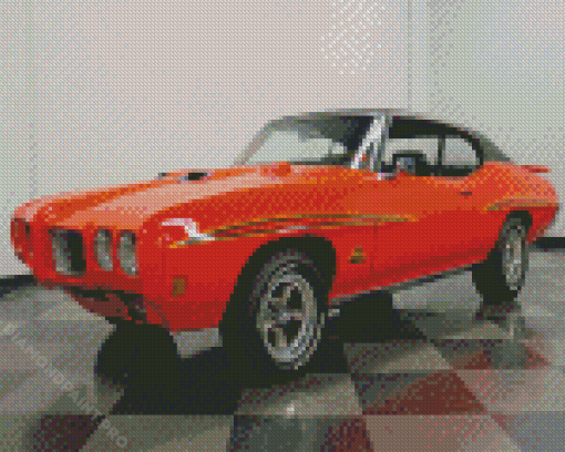 Orange 1970 Firebird Classic Car Diamond Painting