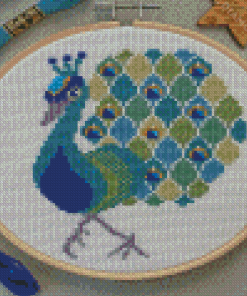 Peacock Cross Stitch Diamond Painting