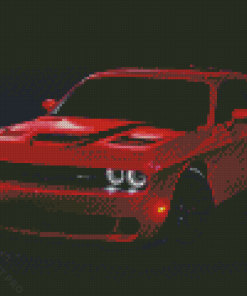 Red Charger Dodge Car Diamond Painting