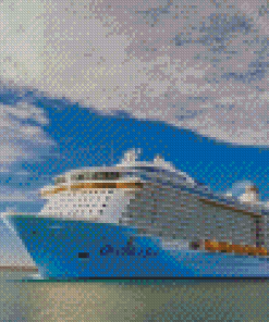 Royal Caribbean Ship In The Ocean Diamond Painting