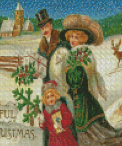 Victorian Christmas Family Diamond Painting