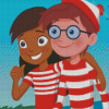 Wally And Wenda From Wheres Waldo Diamond Painting