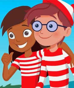 Wally And Wenda From Wheres Waldo Diamond Painting