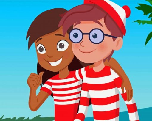 Wally And Wenda From Wheres Waldo Diamond Painting