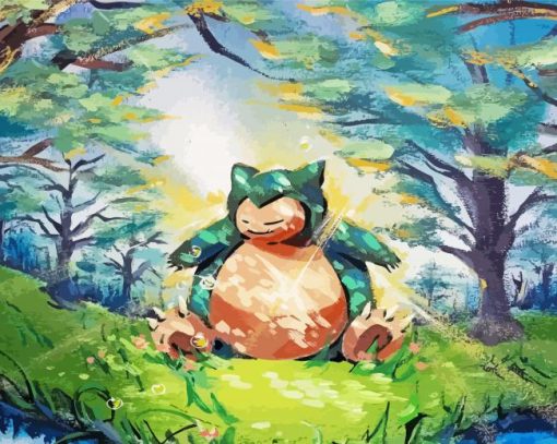 Abstract Snorlax Diamond Painting