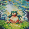 Abstract Snorlax Diamond Painting