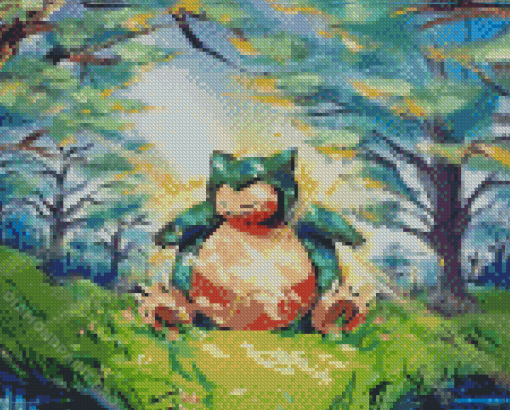 Abstract Snorlax Diamond Painting