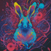 Aesthetic Neon Bunny Diamond Painting