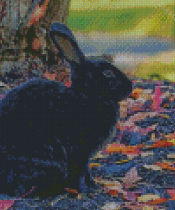 Black Hare Wildlife Diamond Painting
