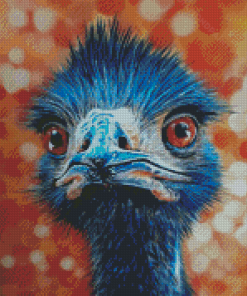 Blue Emu Bird Diamond Painting