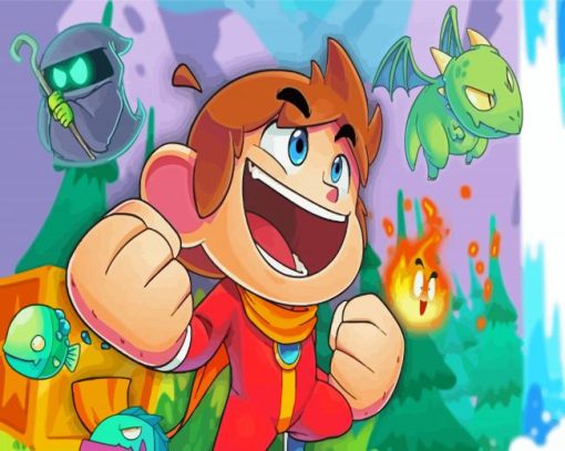 Cool Alex Kidd Diamond Painting