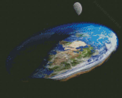 Flat Earth Diamond Painting