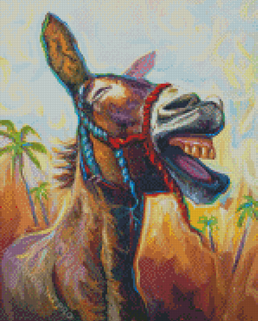 Happy Laughing Horse Diamond Painting