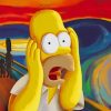 Homer Simpson In The Scream Diamond Painting