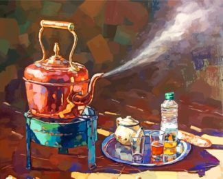 Impressionist Moroccan Teapot Diamond Painting