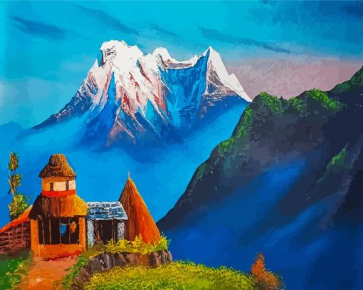 Nepal Mountains Diamond Painting