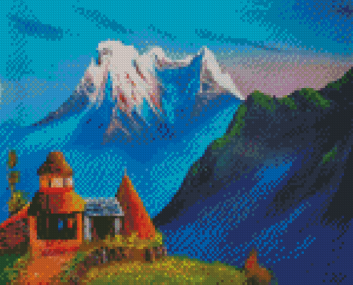 Nepal Mountains Diamond Painting