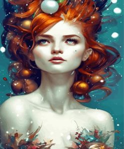 Redhead Under Water Diamond Painting