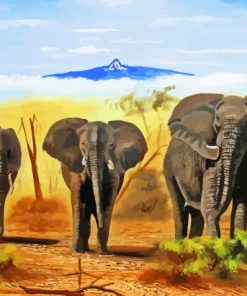 3 Elephants Diamond Painting
