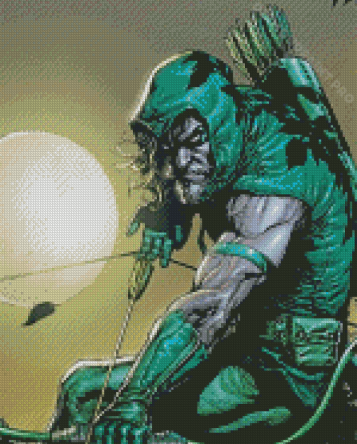 Aesthetic Green Arrow Diamond Painting