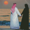 Arabic Couple At The Beach Diamond Painting