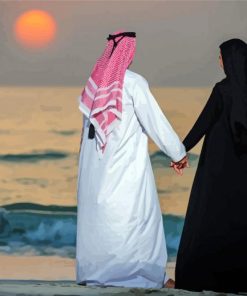 Arabic Couple At The Beach Diamond Painting