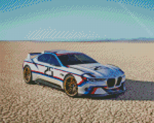 BMW Race Car In Desert Diamond Painting
