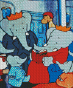 Babar Family Diamond Painting