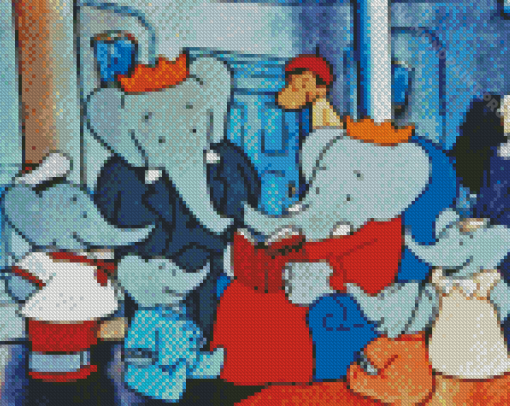 Babar Family Diamond Painting