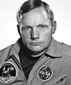 Black And White Neil Armstrong Diamond Painting