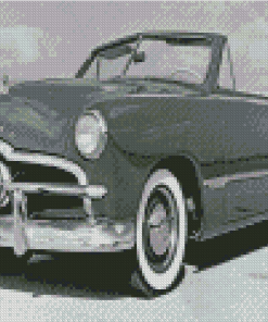 Black And White 49 Ford Coupe Diamond Painting