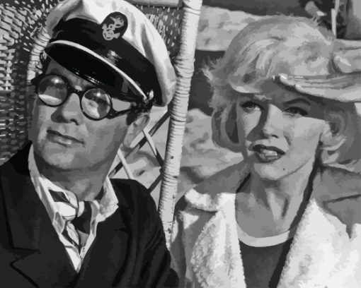 Black And White Some Like It Hot Characters Diamond Painting