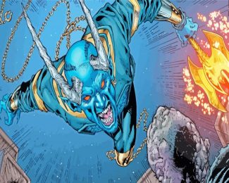 Blue Devil DC Comic Diamond Painting