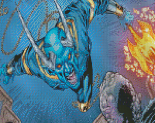 Blue Devil DC Comic Diamond Painting