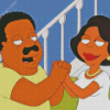 Brown And Donna From The Cleveland Show Diamond Painting