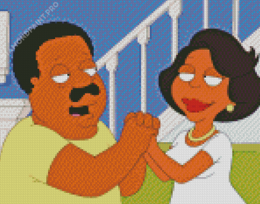 Brown And Donna From The Cleveland Show Diamond Painting