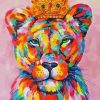 Colorful Lioness Diamond Painting